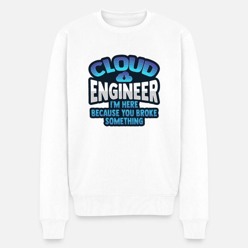 Cloud-Administrator Cloud-Devops - Männer Premium Bio Pullover - Weiß
