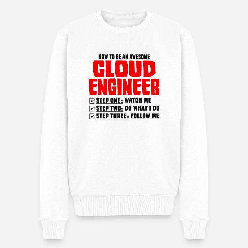 Cloud-Administrator Cloud-Devops - Männer Premium Bio Pullover - Weiß