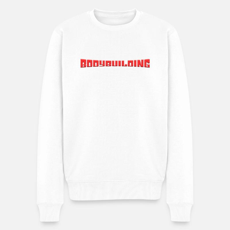 culturisme - Pull Premium bio Homme - blanc