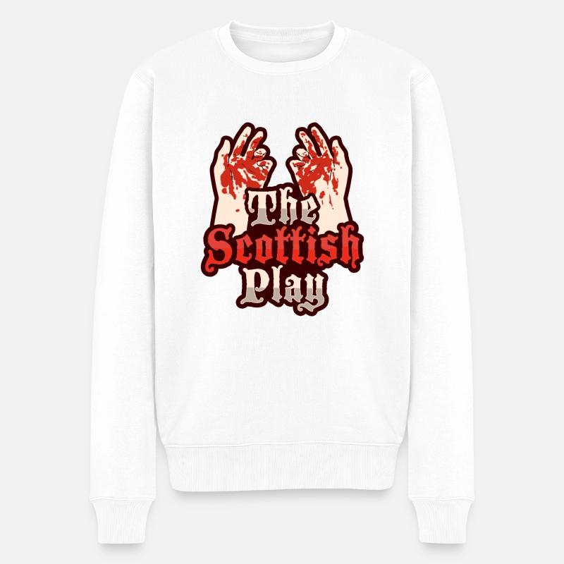 Macbeth Das schottische Stück Design - Männer Premium Bio Pullover - Weiß