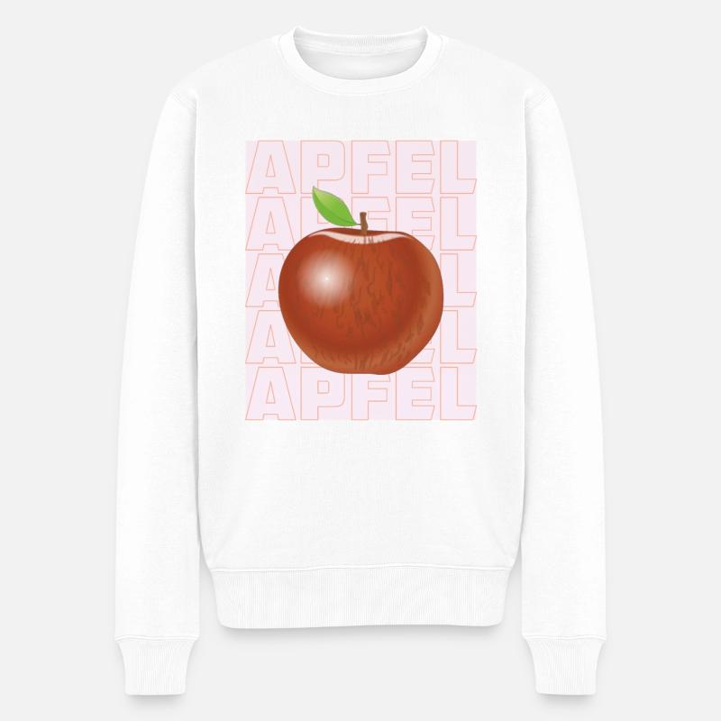 APFEL - Männer Premium Bio Pullover - Weiß