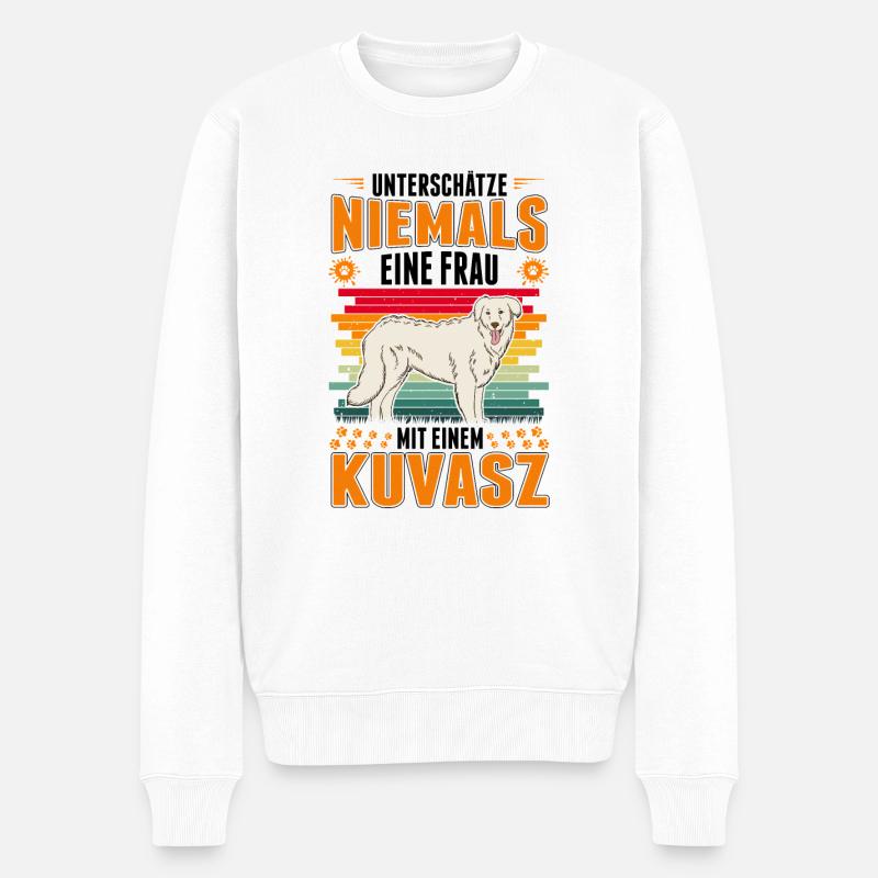 Kuvasz Propriétaire Hongrois Kuvasz Épouse - Pull Premium bio Homme - blanc