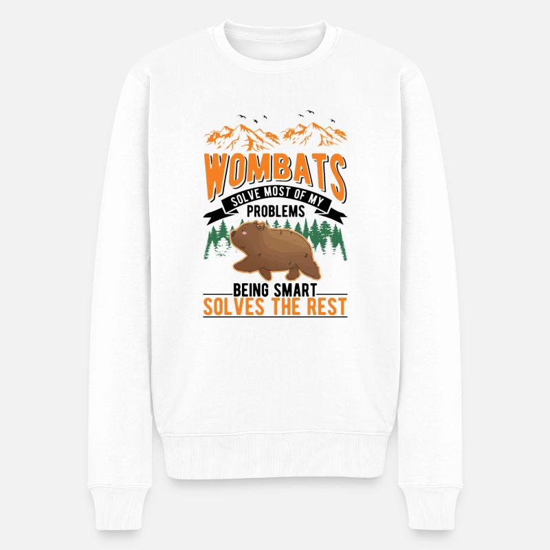 Wombat australien - Pull Premium bio Homme - blanc