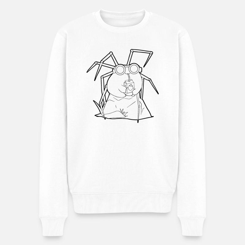 Biopunk Symbol Niedlicher Kawaii Frosch Erdbeermil - Männer Premium Bio Pullover - Weiß