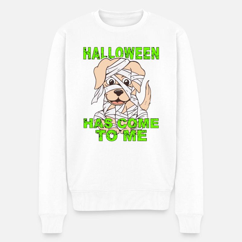 HALLOWEEN EST VENU À MOI - Pull Premium bio Homme - blanc