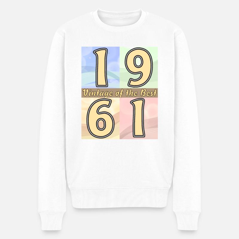 ANNÉE D’ANNIVERSAIRE 1961 - Pull Premium bio Homme - blanc