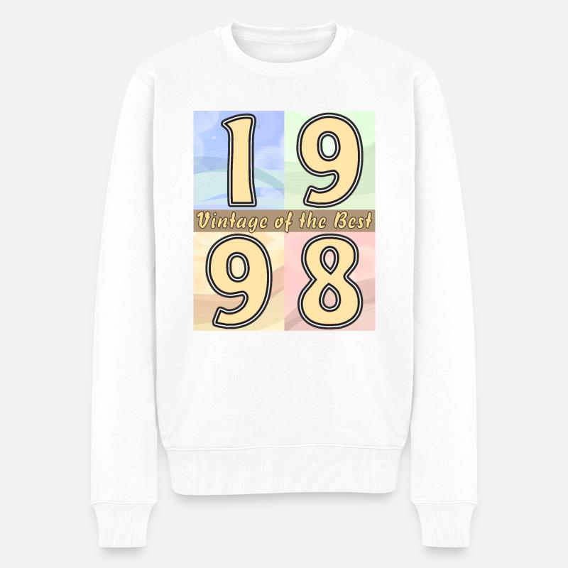 ANNÉE D’ANNIVERSAIRE 1998 - Pull Premium bio Homme - blanc
