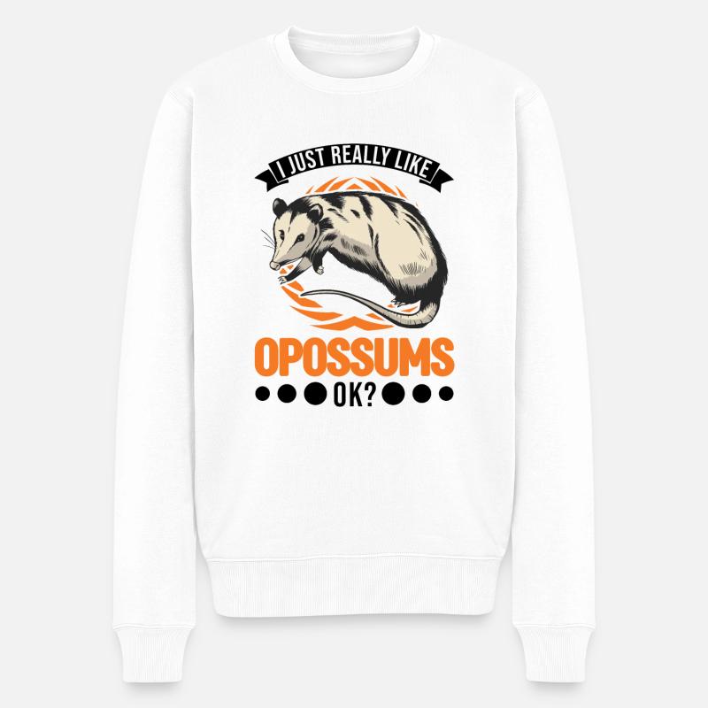 J’aime beaucoup Opossums Possum Beutelratte - Pull Premium bio Homme - blanc