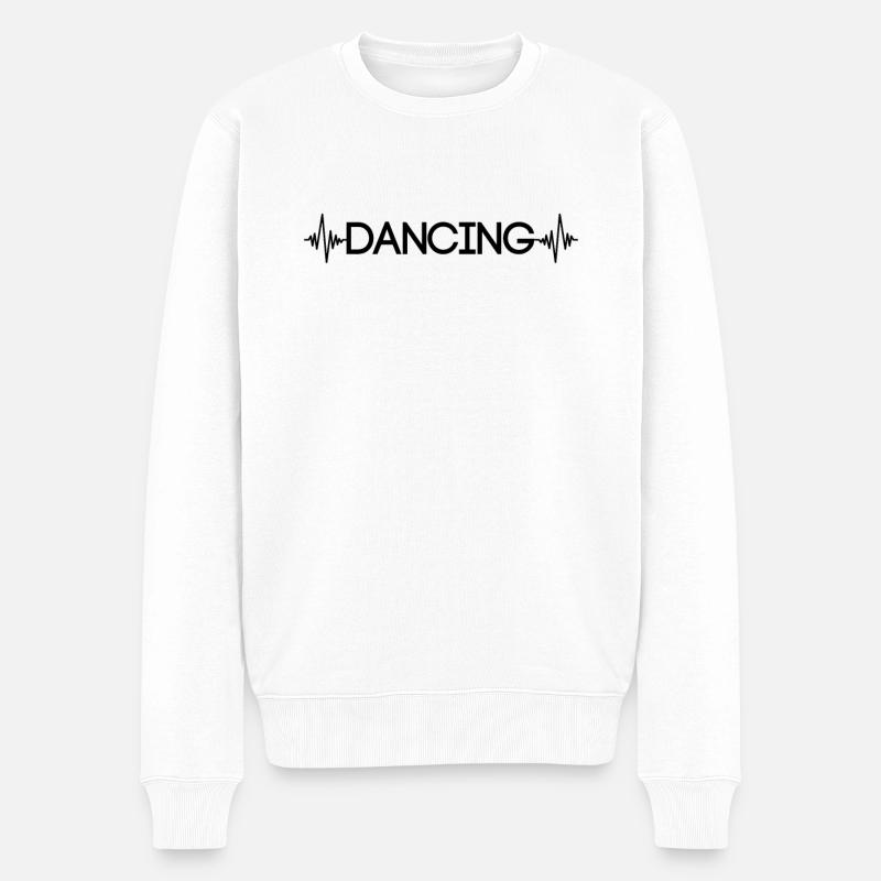 Tanzen Herzschlag - Männer Premium Bio Pullover - Weiß