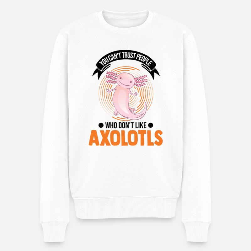 Axolotl Gift Tail Lurch Axolotl - Pull Premium bio Homme - blanc