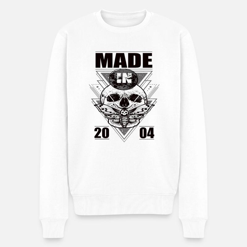 Made in 2004 Vintage Retro Limited Edition - Männer Premium Bio Pullover - Weiß