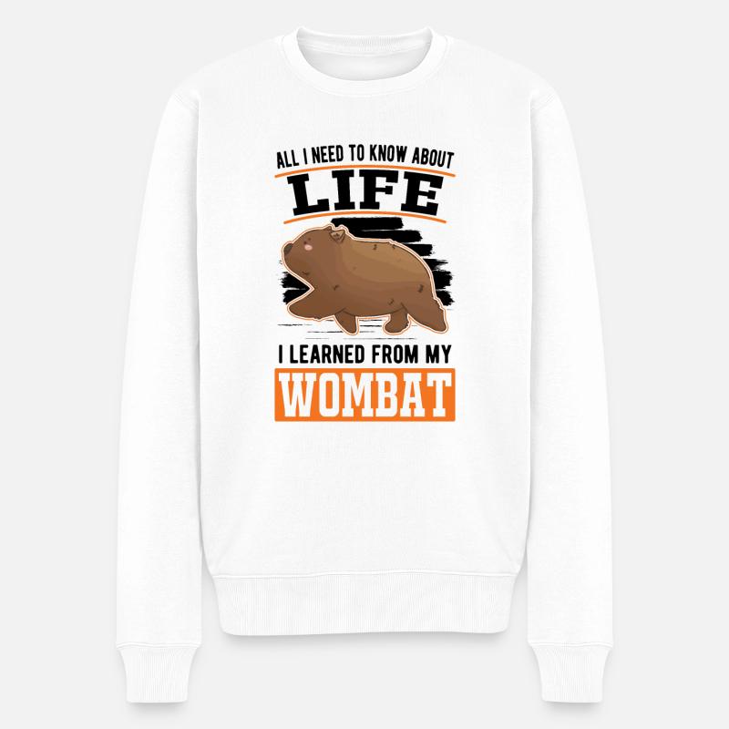 Wombat australien - Pull Premium bio Homme - blanc