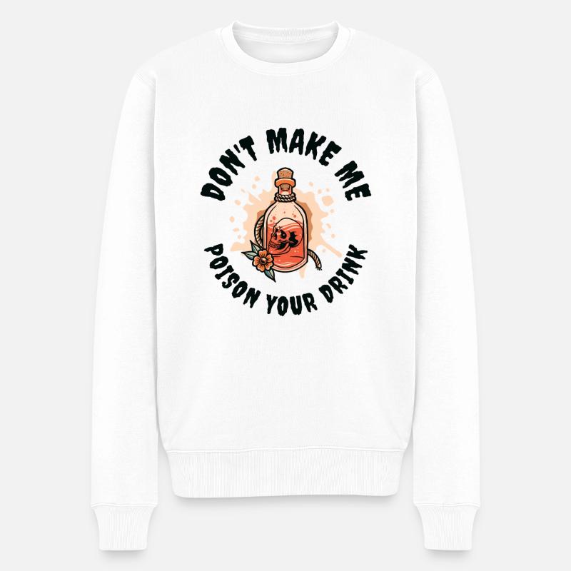 Aqua Tofana Schädel Gift Verbrechen Fan Drink - Männer Premium Bio Pullover - Weiß
