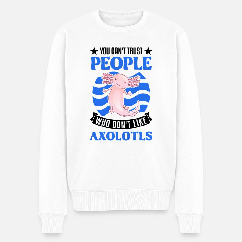Axolotl Gift Tail Lurch Axolotl - Pull Premium bio Homme - blanc