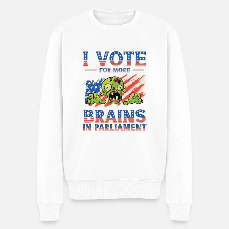 Vote Parlement Halloween Zombie Monster - Pull Premium bio Homme - blanc