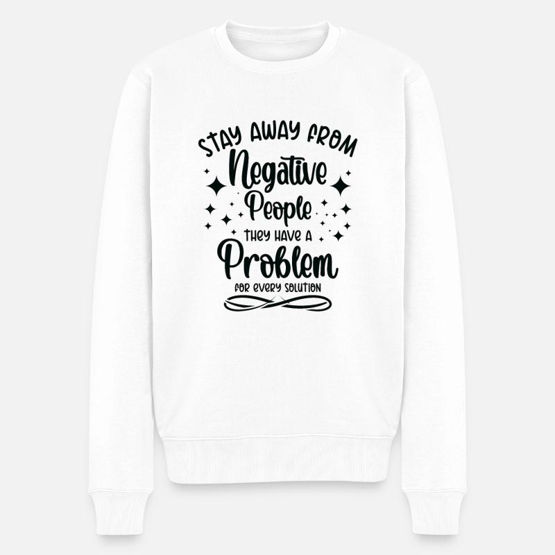 Problem Solution Critical Thinkers Positive - Men's Premium Organic Jumper - white