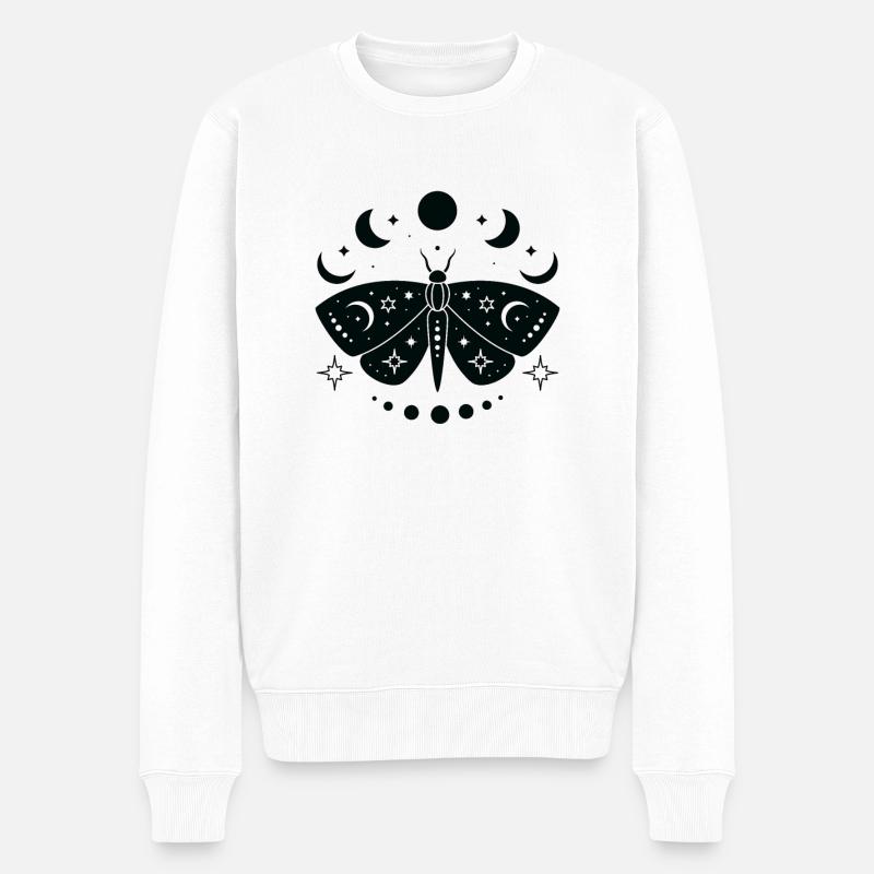 Papillon céleste mystique - Pull Premium bio Homme - blanc