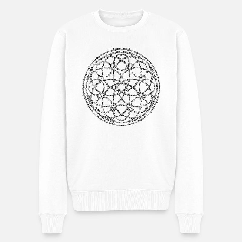 Mosaïque Mandala - Pull Premium bio Homme - blanc
