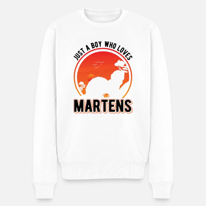 Mårunge mink grævlingetræ Mår - Økologisk premium-sweatshirt til mænd - hvid