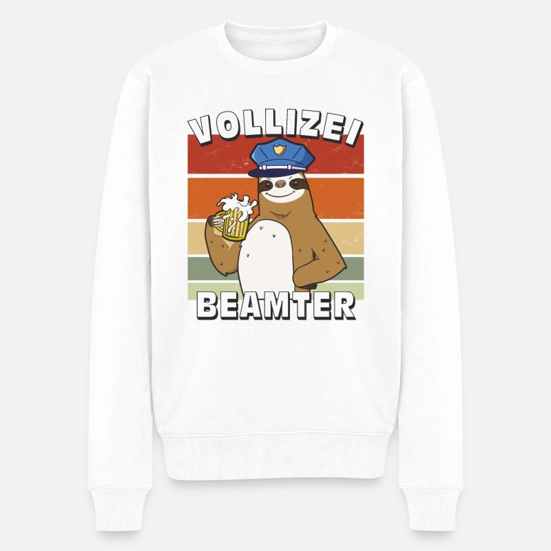VOLLIZEI BEAMTER - Männer Premium Bio Pullover - Weiß