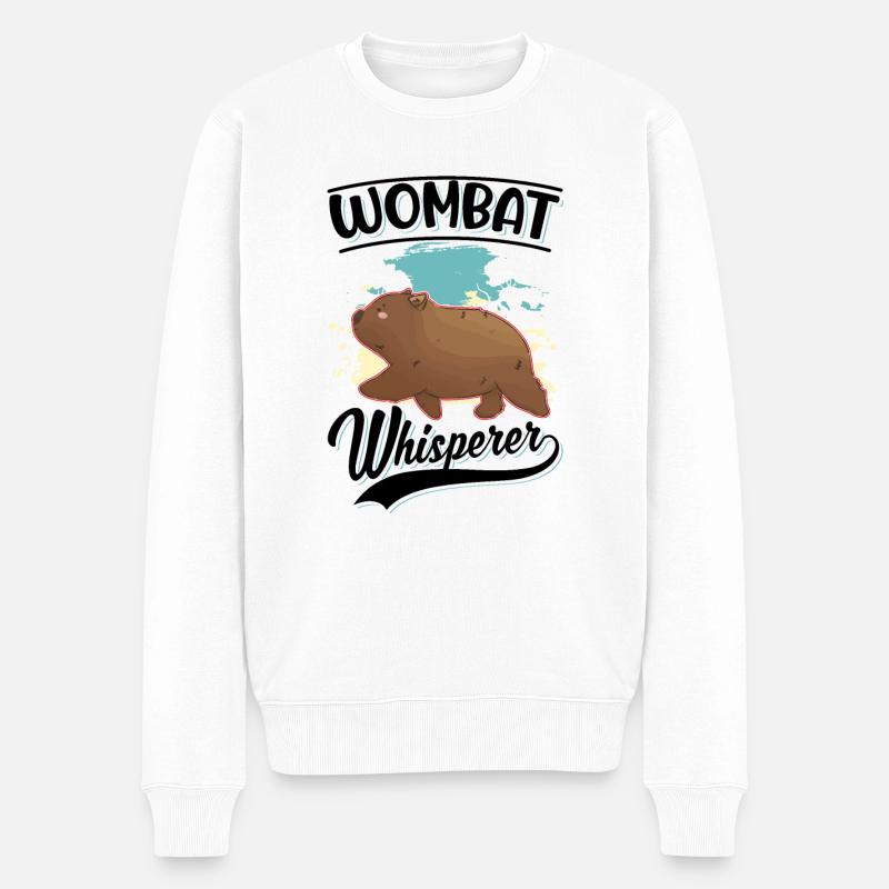 Wombat Chuchoteur - Pull Premium bio Homme - blanc