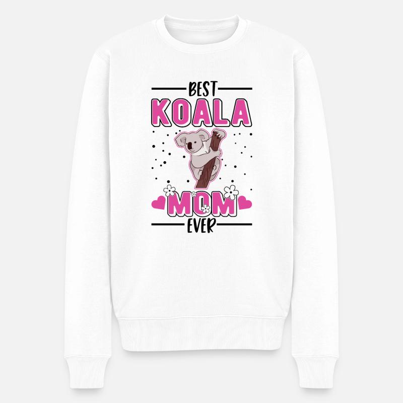 Best Koala Mom Ever Koalabär - Männer Premium Bio Pullover - Weiß