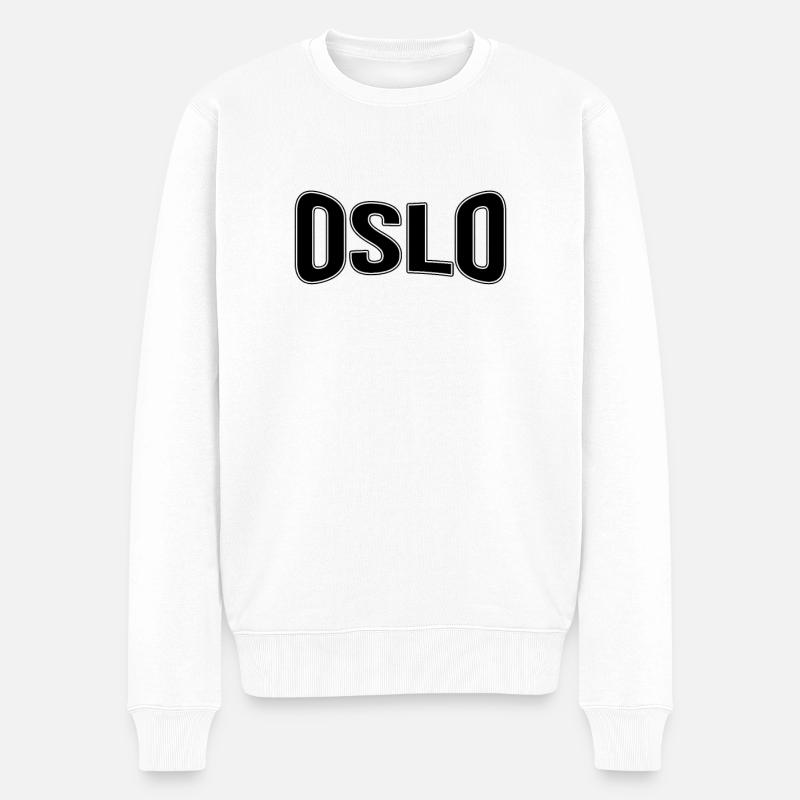 Oslo - Männer Premium Bio Pullover - Weiß