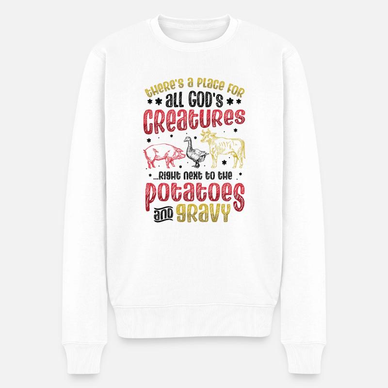 Créatures de Dieu - Pull Premium bio Homme - blanc