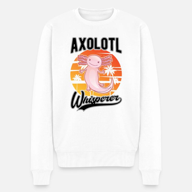 Axolotl Flüsterer Axolotl Whisperer - Pull Premium bio Homme - blanc