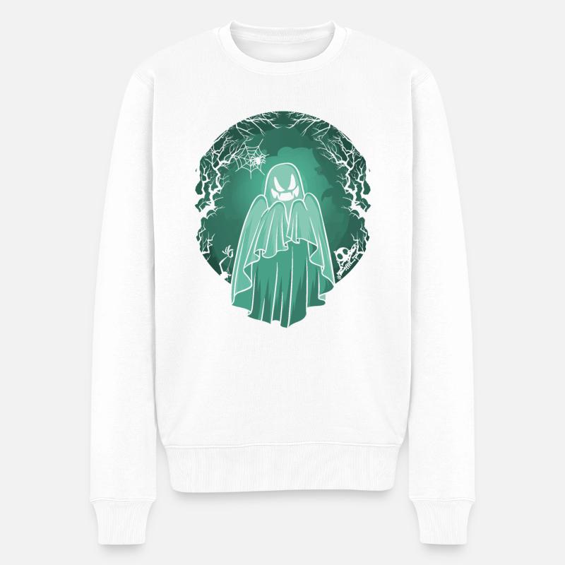 HALLOWEEN - Männer Premium Bio Pullover - Weiß