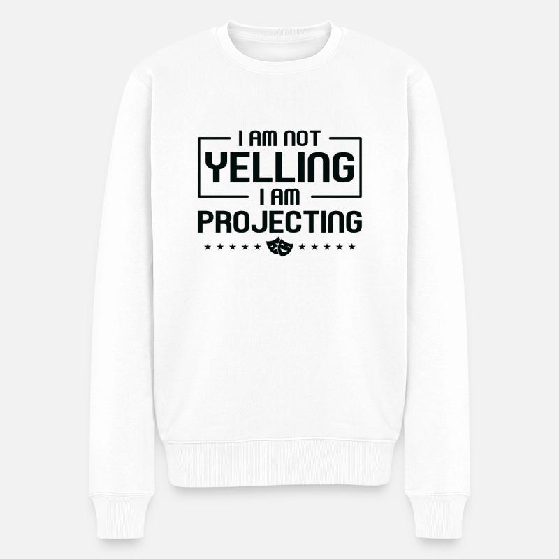 Théâtre Chanteur Drame Projection Musicale - Pull Premium bio Homme - blanc