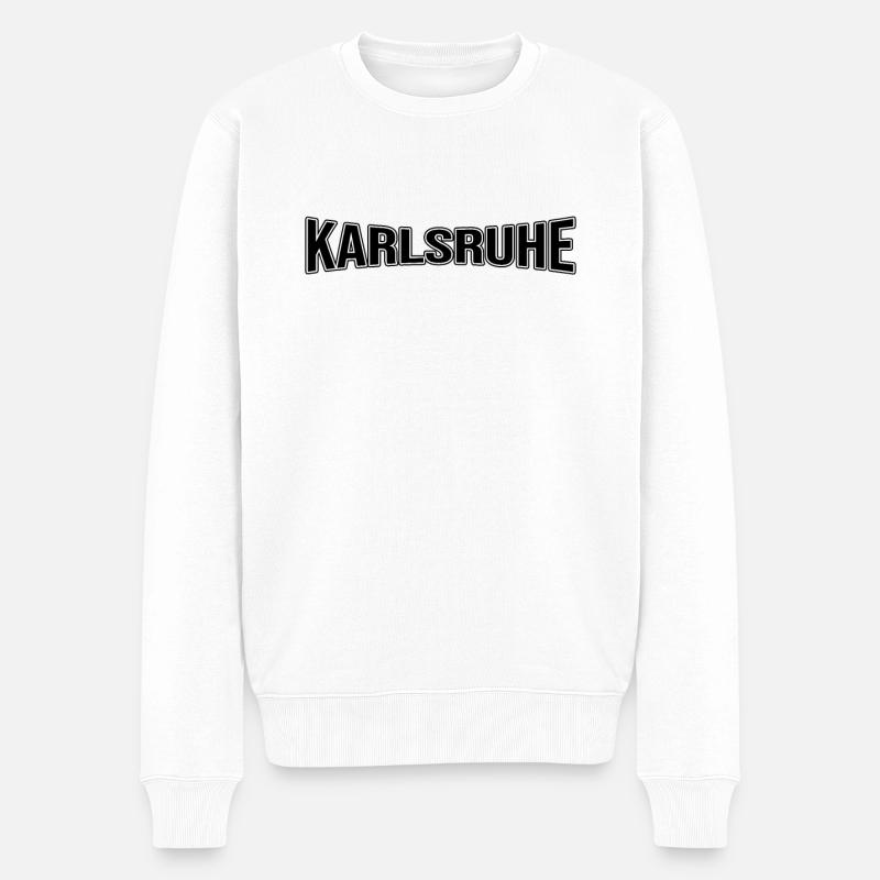 Karlsruhe - Männer Premium Bio Pullover - Weiß