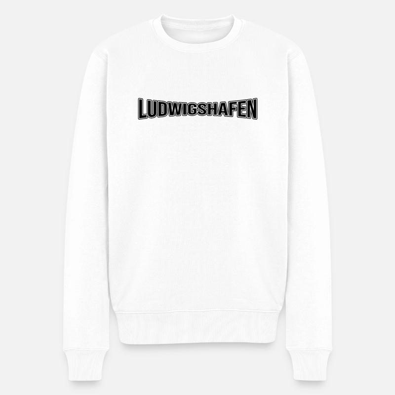 Ludwigshafen - Männer Premium Bio Pullover - Weiß