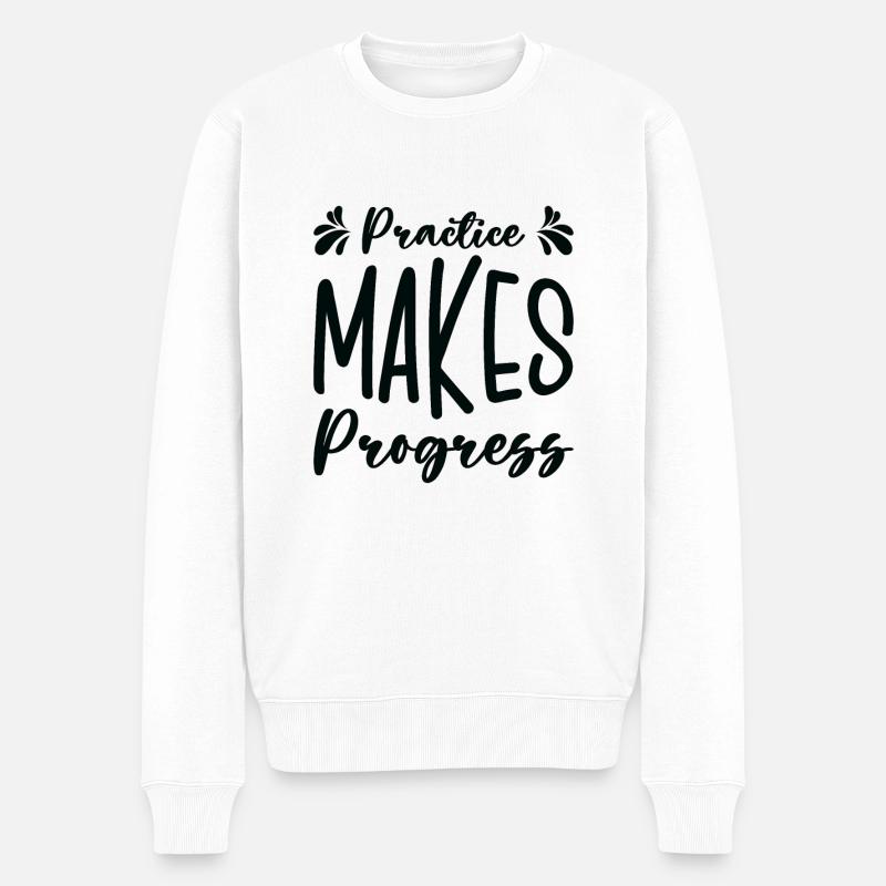 Studentenausbildung Studienfortschritt - Männer Premium Bio Pullover - Weiß