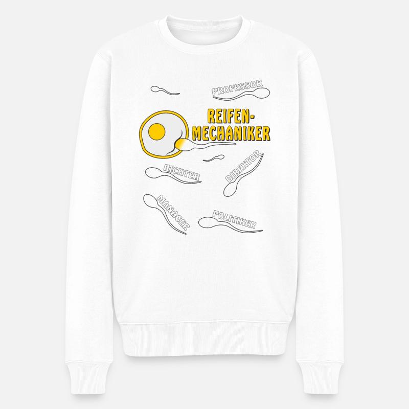 REIFENMECHANIKER - Männer Premium Bio Pullover - Weiß
