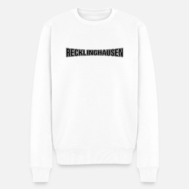 Recklinghausen - Männer Premium Bio Pullover - Weiß