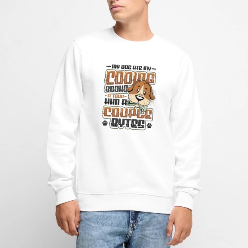 Hund Bytes Code Computer Witz Programmierung Männer Premium Bio Pullover