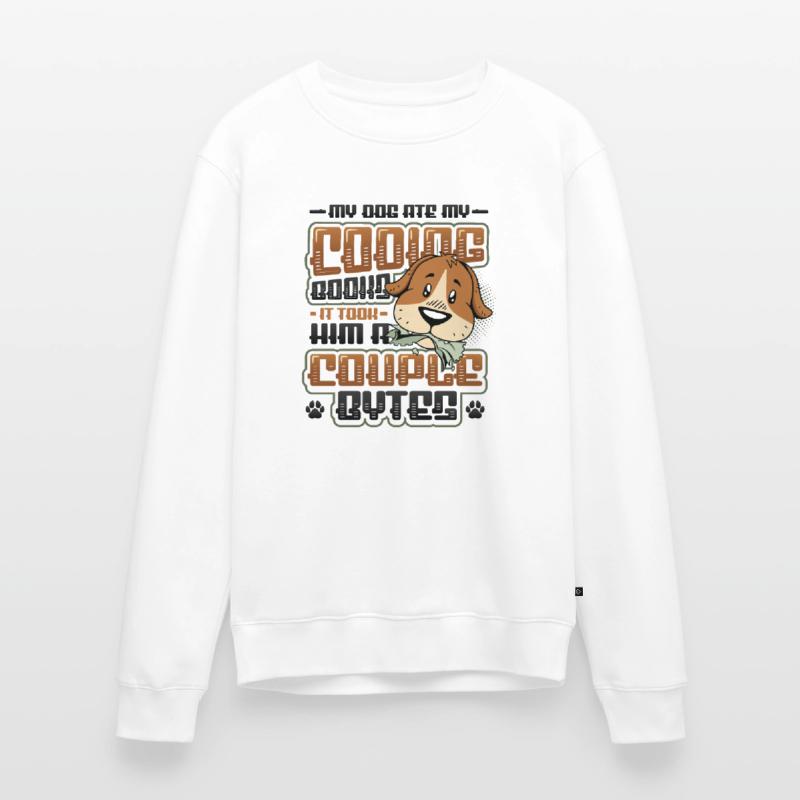 Hund Bytes Code Computer Witz Programmierung Männer Premium Bio Pullover