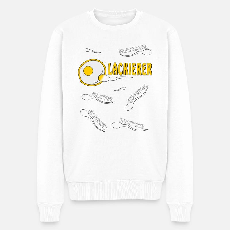 LACKIERER - Männer Premium Bio Pullover - Weiß