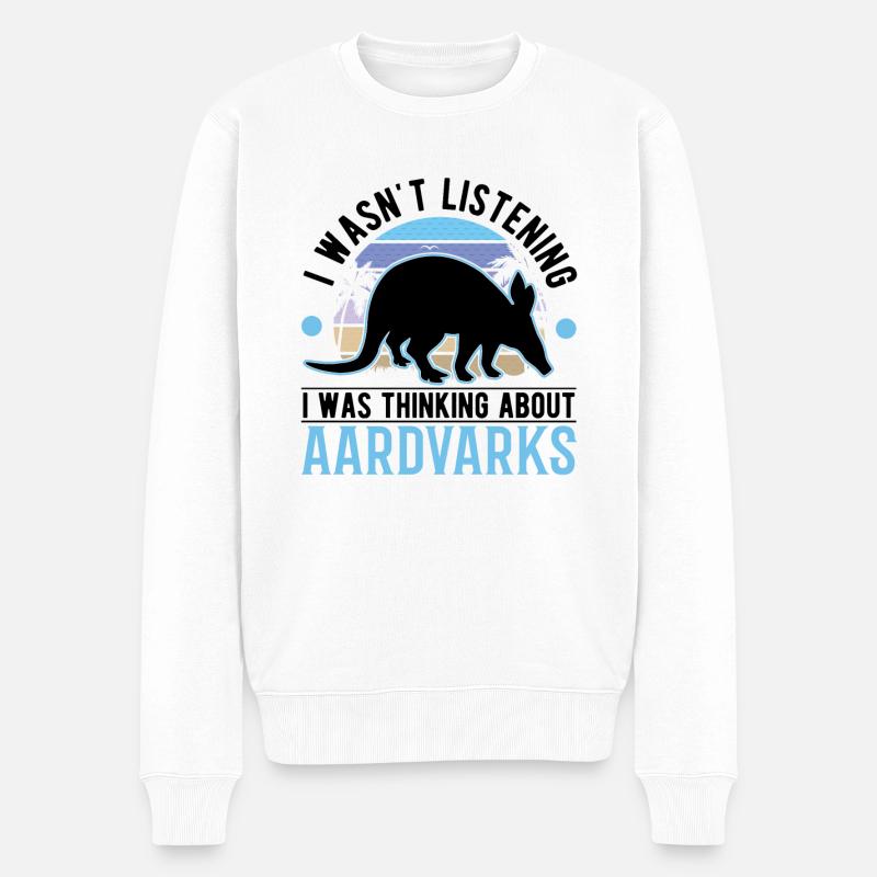 Erdferkel Geschenk Aardvark - Männer Premium Bio Pullover - Weiß