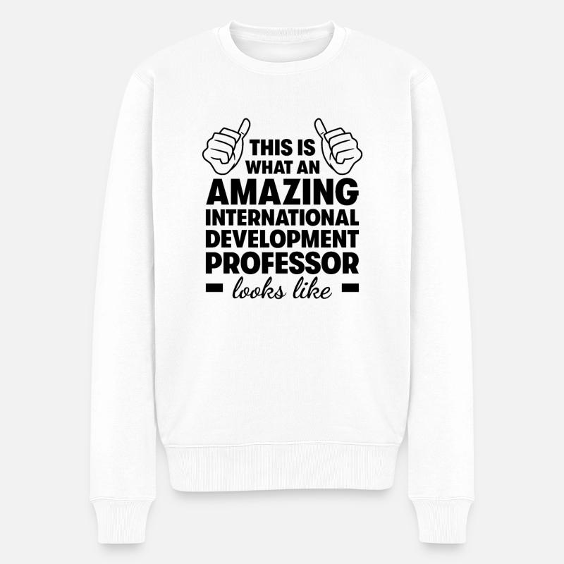 Professeur de développement international - Pull Premium bio Homme - blanc