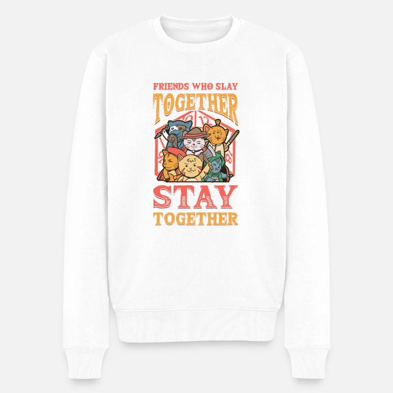 Kreuzworträtsel Königin - Männer Premium Bio Pullover - Weiß