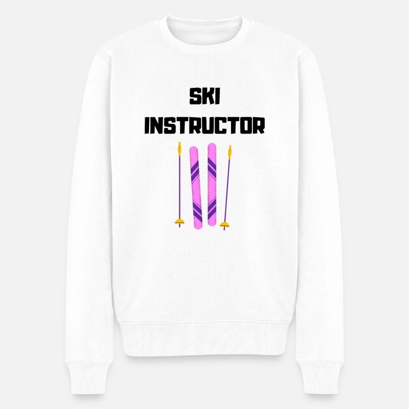 Ski Lehrer - Männer Premium Bio Pullover - Weiß