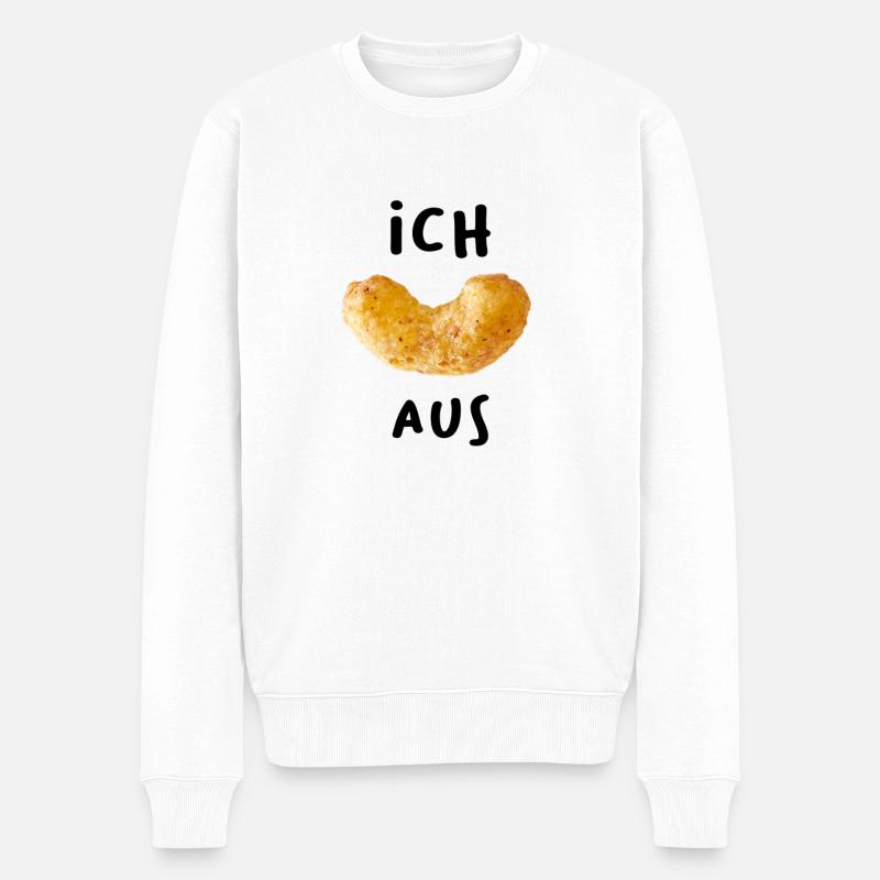 Ich Erdnusflip aus Ich flippe aus Ich flip aus - Männer Premium Bio Pullover - Weiß