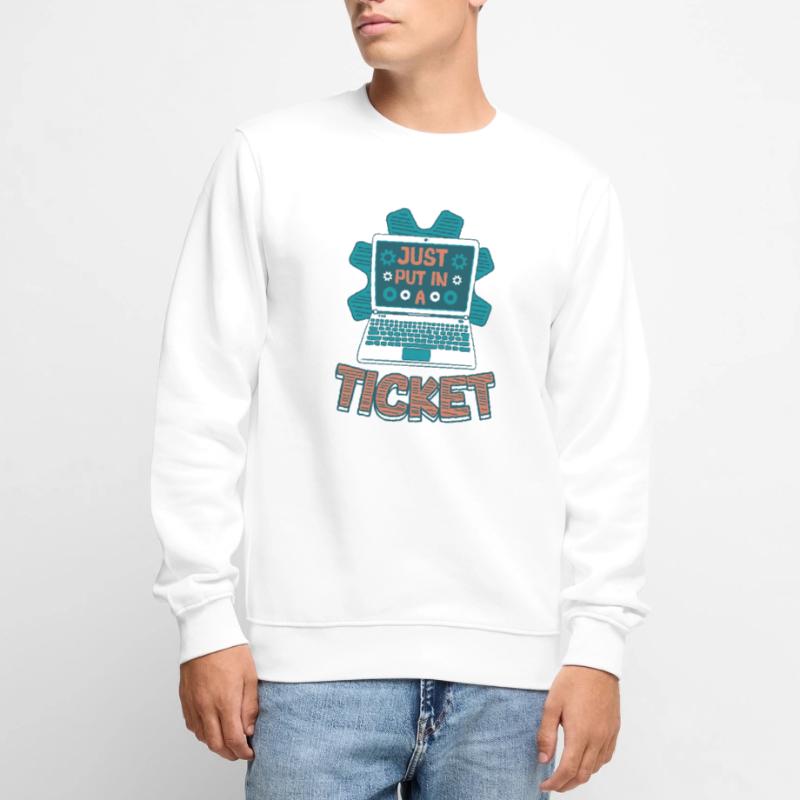 Ouvrez simplement un ticket Help Desk Tech Support Pull Premium bio Homme
