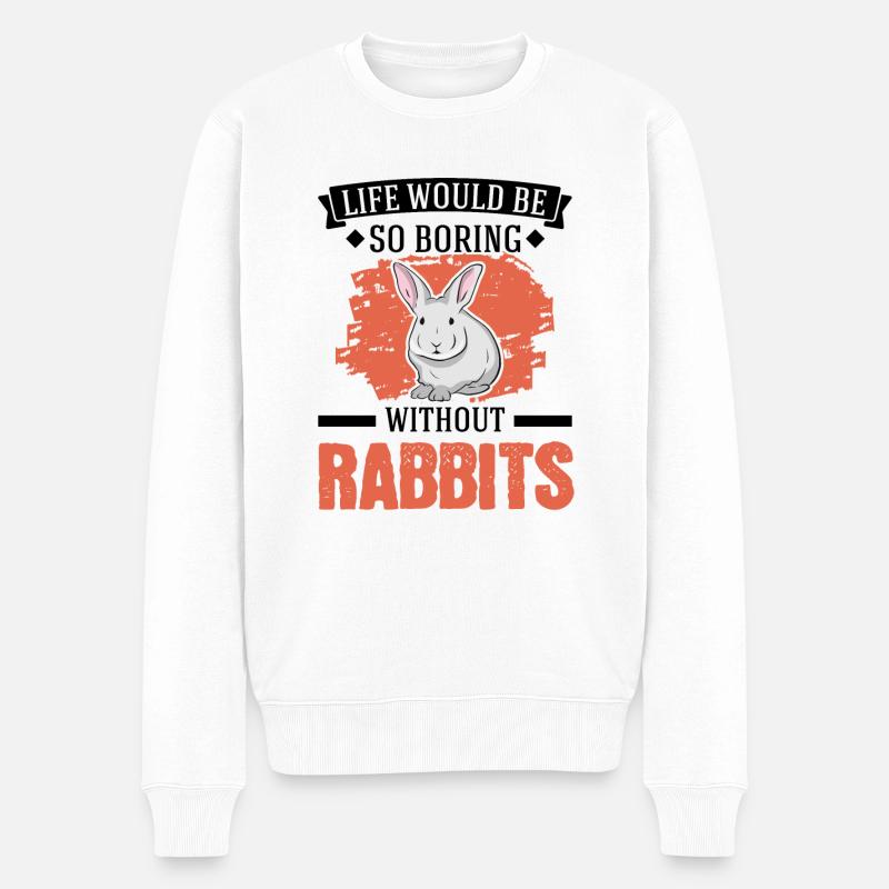 Lapin Cadeau Lapin Lapin Lapin - Pull Premium bio Homme - blanc