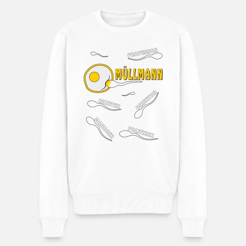 ÉBOUEUR - Pull Premium bio Homme - blanc
