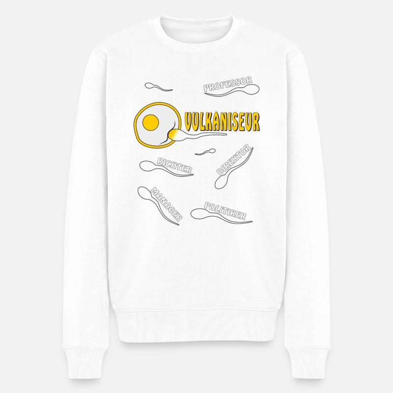 VULKANISEUR - Männer Premium Bio Pullover - Weiß