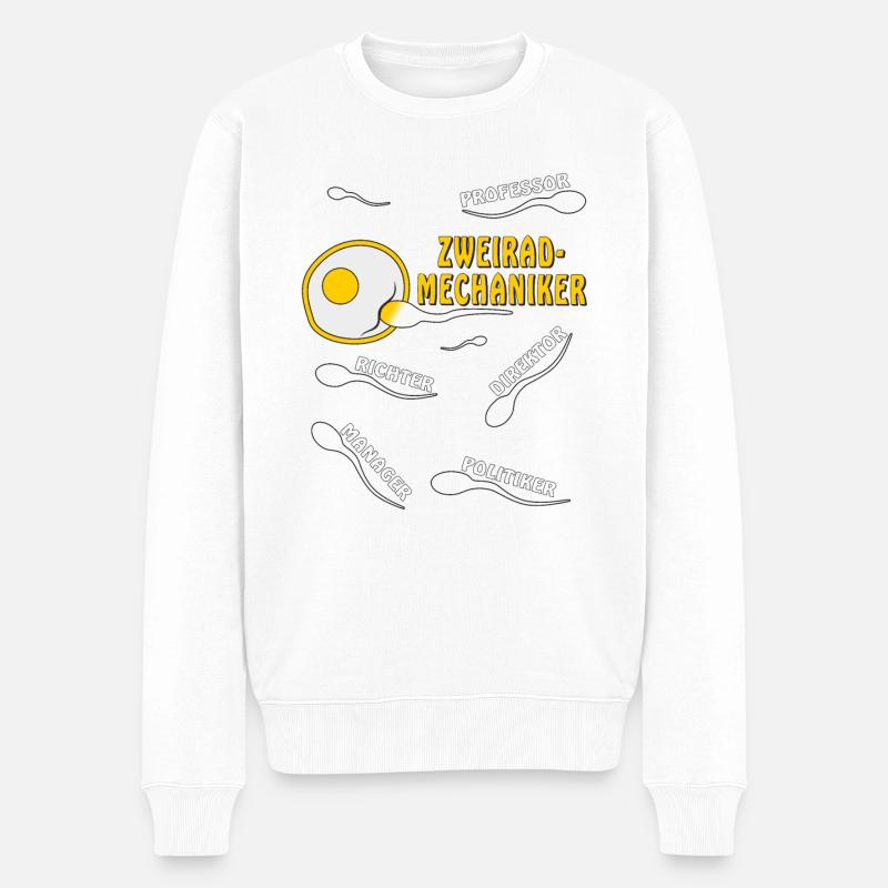 MÉCANICIEN DEUX-ROUES - Pull Premium bio Homme - blanc