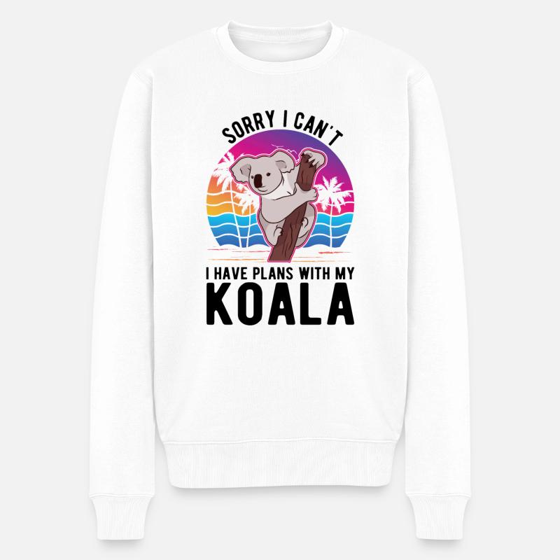 Koala Koala Bear Amoureux - Pull Premium bio Homme - blanc